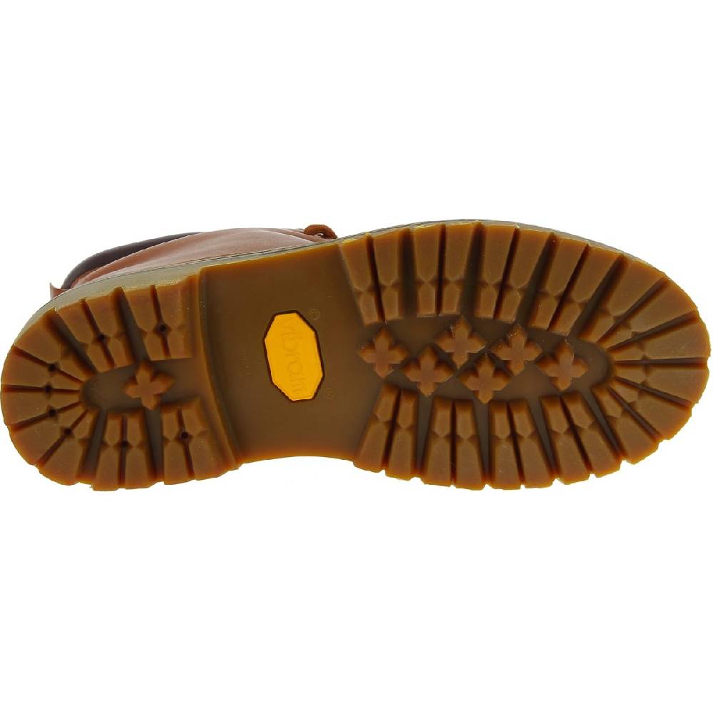 Lartigiano Del Cuoio Stivaletti donna artigianali in pelle marrone e suola Vibram Qualità