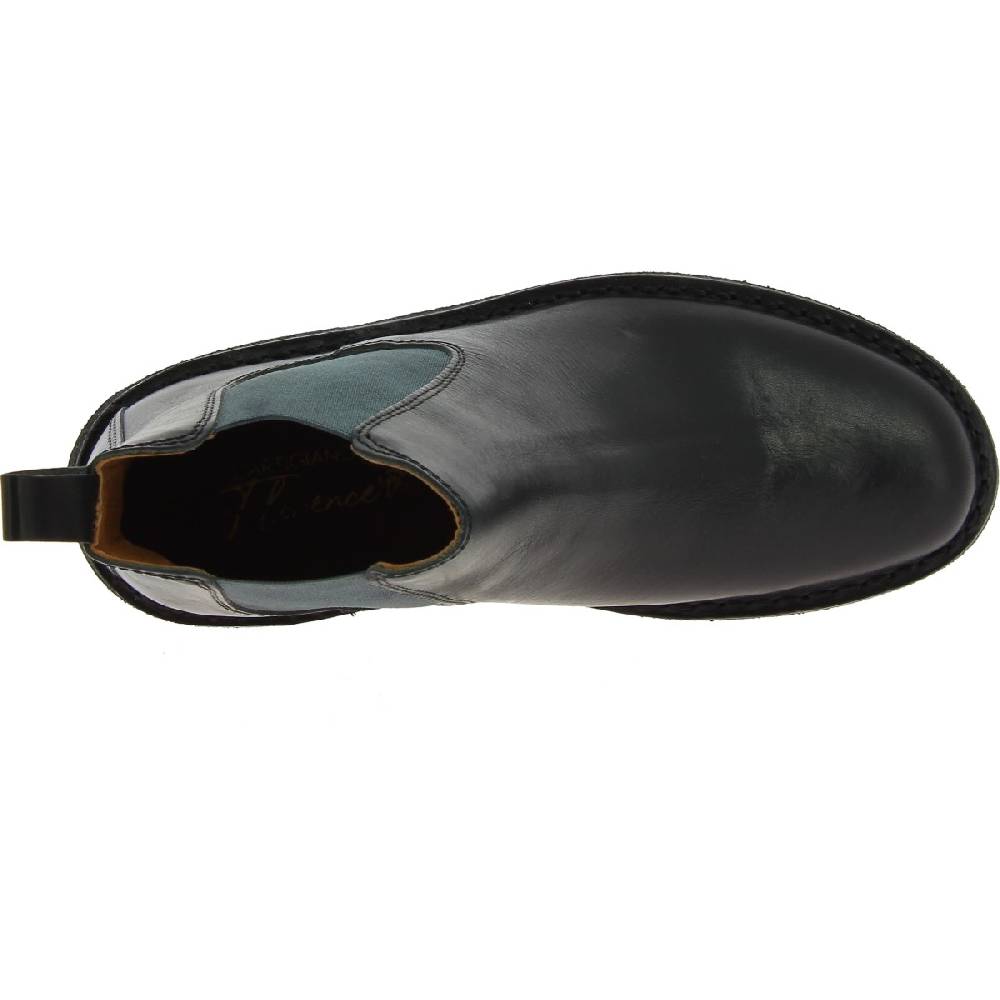 Lartigiano Del Cuoio Stivaletti chelsea donna in pelle nera e suola in para artigianali Promozione