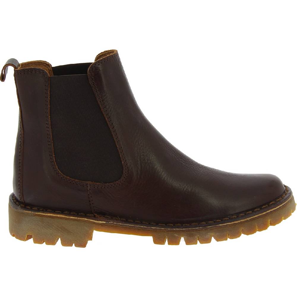 Lartigiano Del Cuoio Stivaletto beatles donna in pelle marrone scuro e suola Vibram Negozi Online