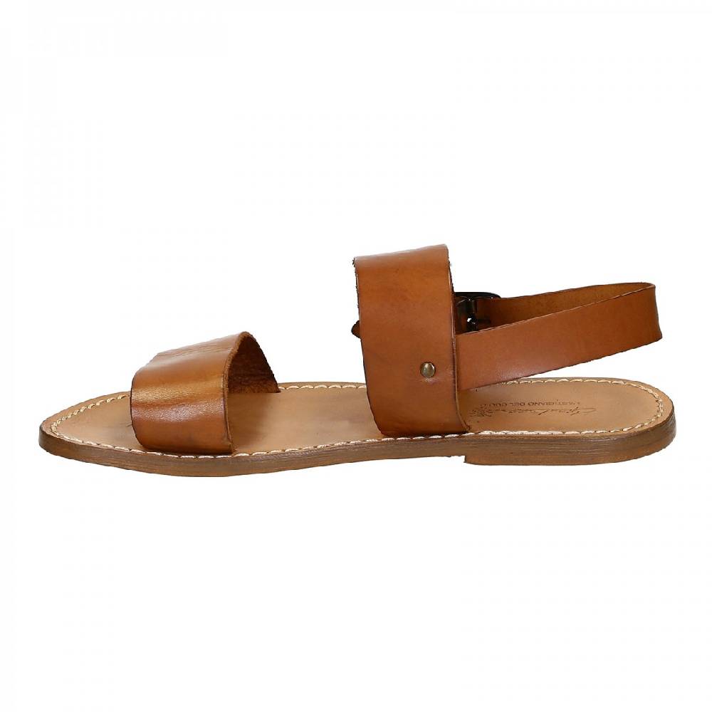 Lartigiano Del Cuoio Sandali uomo fatti a mano in pelle color cuoio antico Prezzo Ridotto