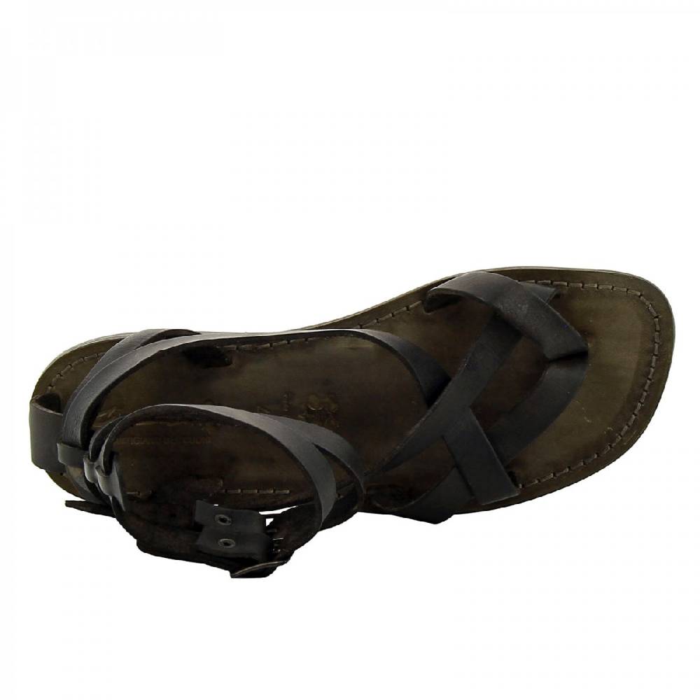 Lartigiano Del Cuoio Sandalo gladiatore uomo in pelle nero Novità