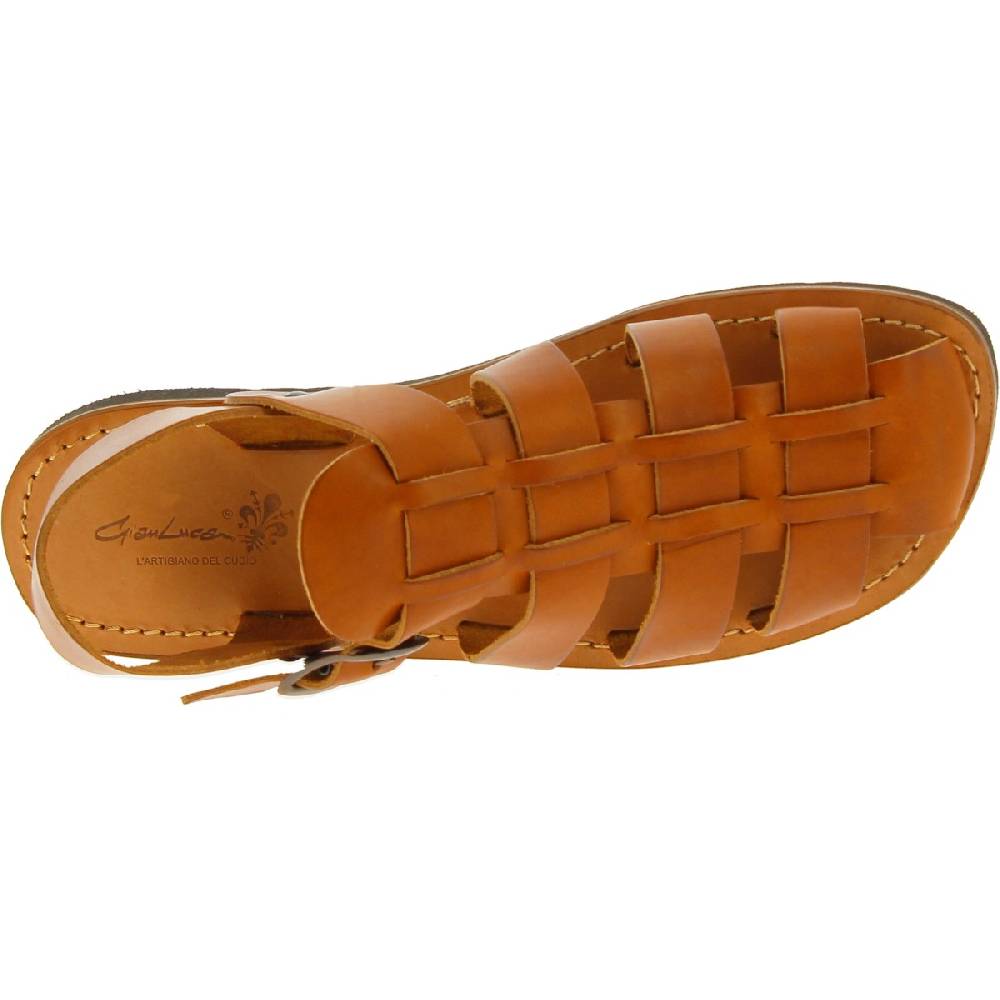 Lartigiano Del Cuoio Sandali frate uomo in pelle color cuoio fatti a mano Sconto