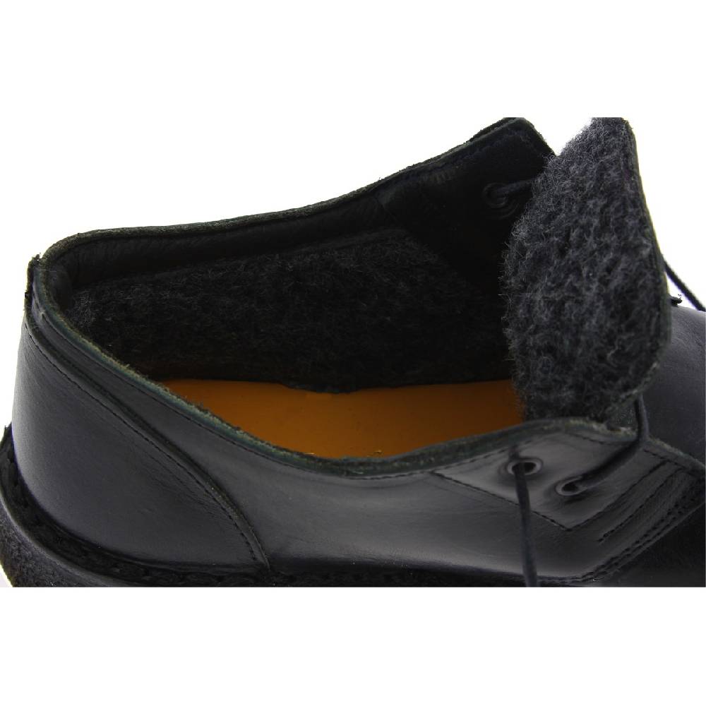 Lartigiano Del Cuoio Scarpe basse da donna in pelle nera con fodera invernale Negozio