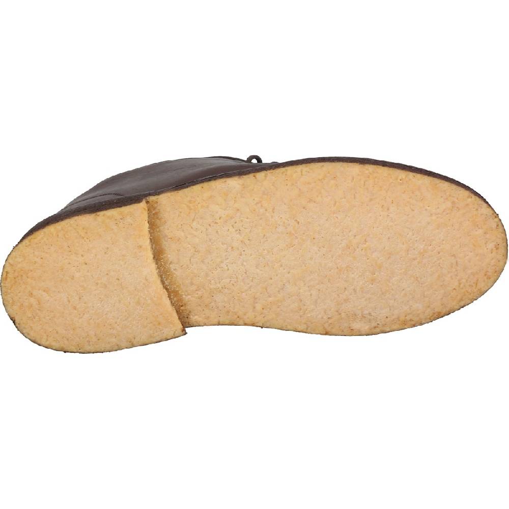 Lartigiano Del Cuoio Polacchine da donna in pelle marrone scuro con fodera invernale Latest stili