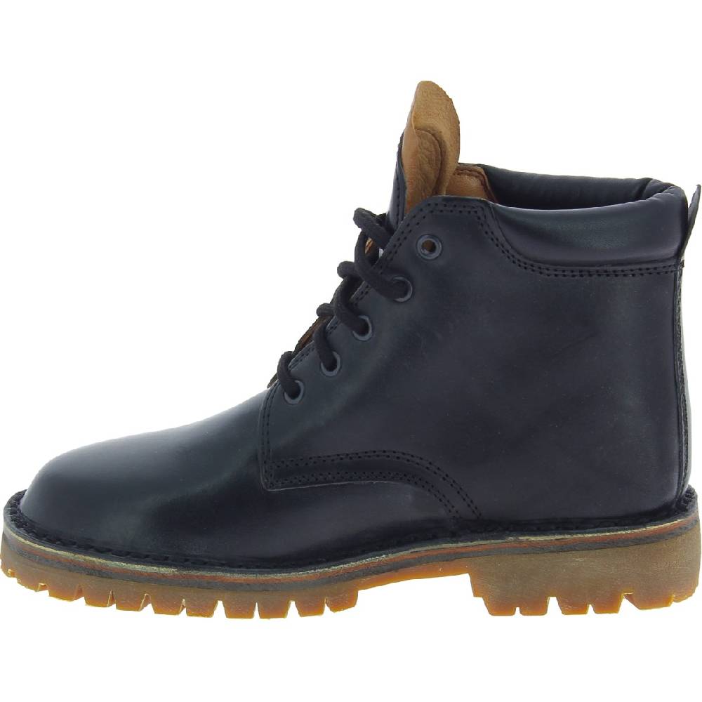 Lartigiano Del Cuoio Stivaletti donna artigianali in pelle nero con suola Vibram In Linea