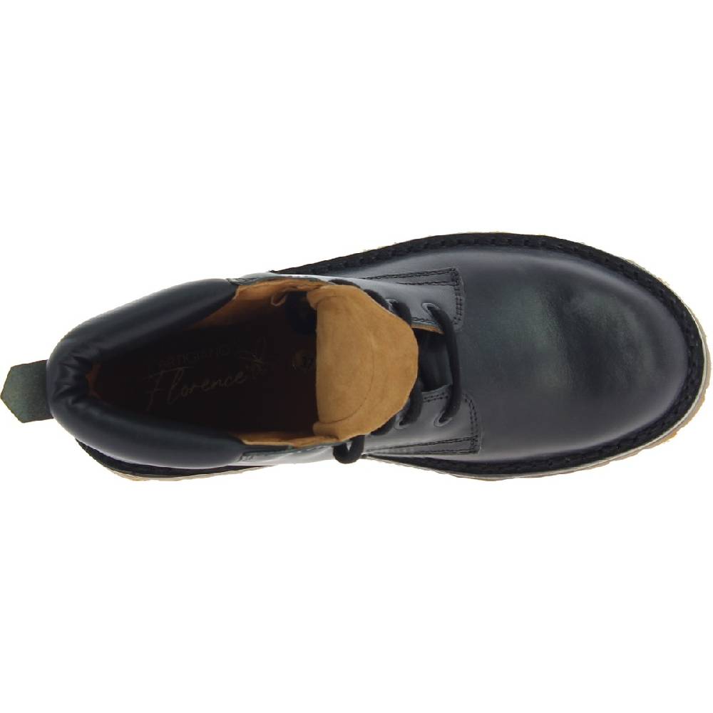 Lartigiano Del Cuoio Stivaletti donna artigianali in pelle nero con suola Vibram In Linea