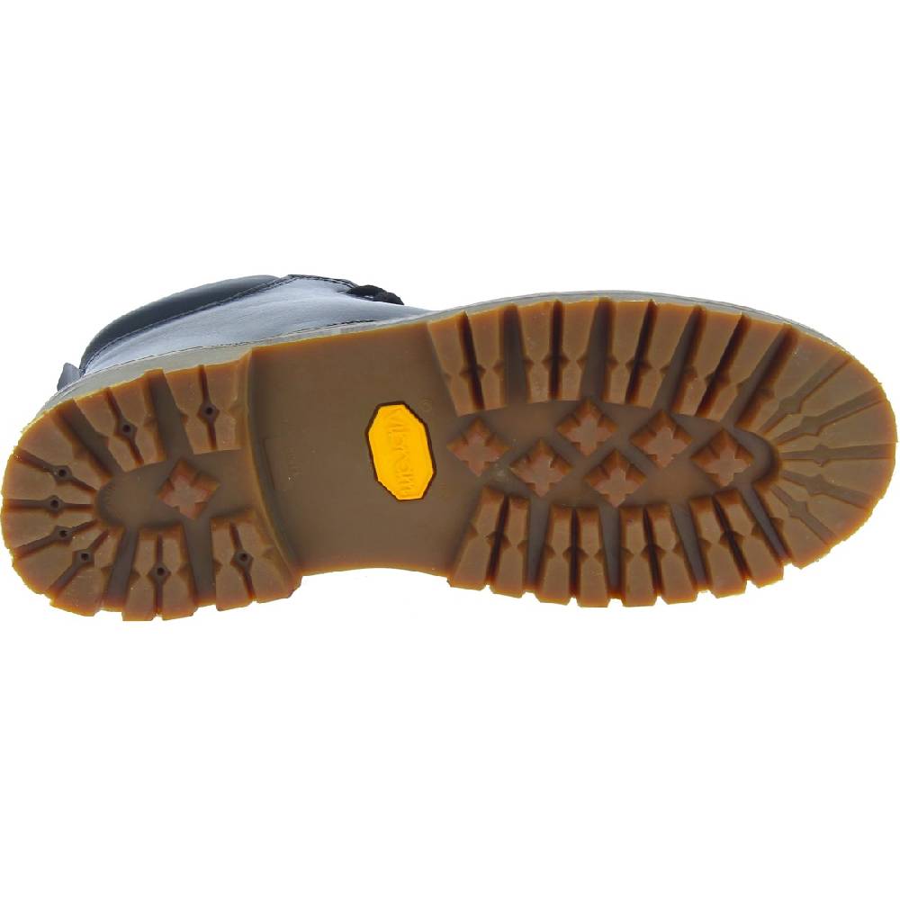 Lartigiano Del Cuoio Stivaletti uomo artigianali in pelle nera e suola Vibram Nuovo