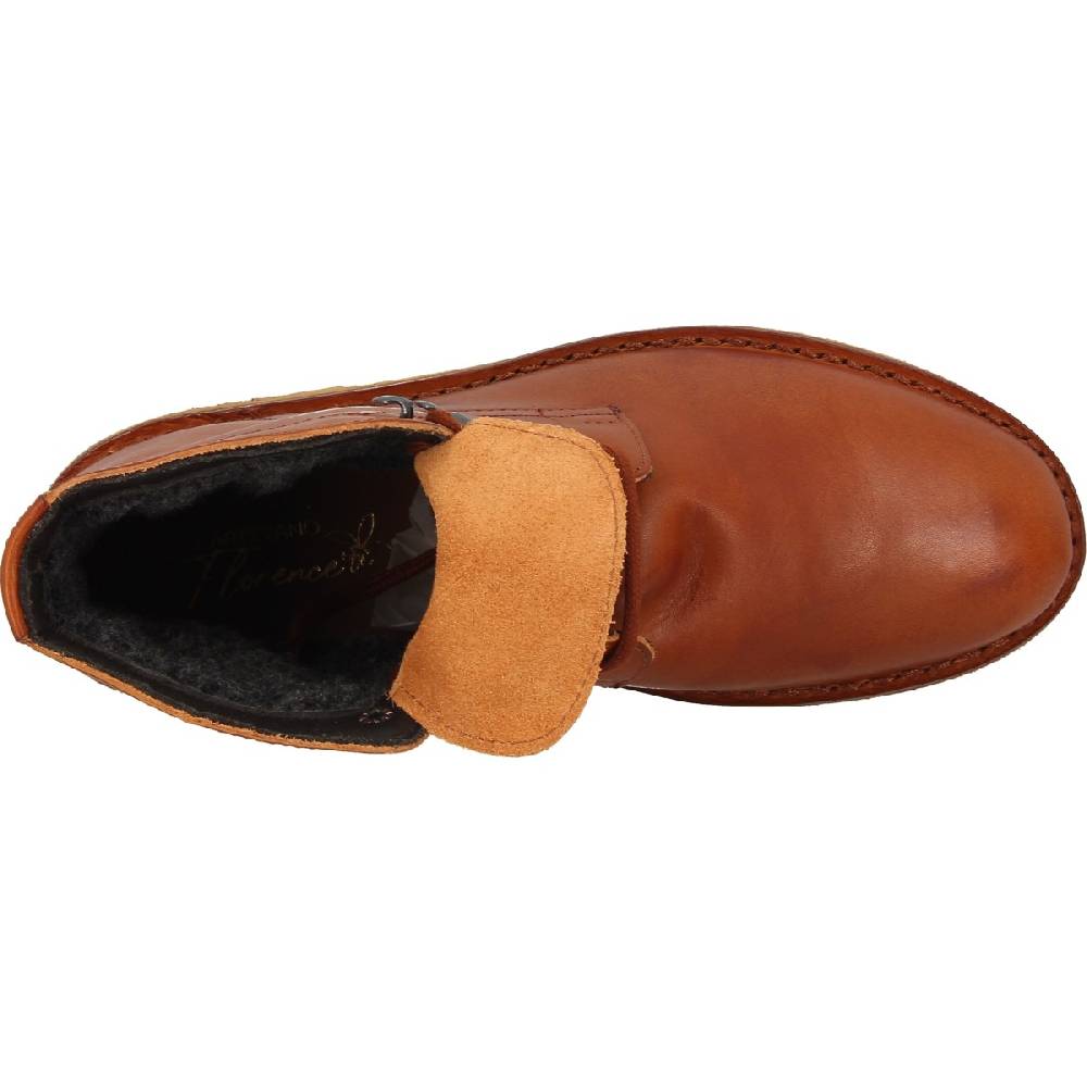 Lartigiano Del Cuoio Stivaletti da uomo in pelle color cuoio con fodera invernale Promozione