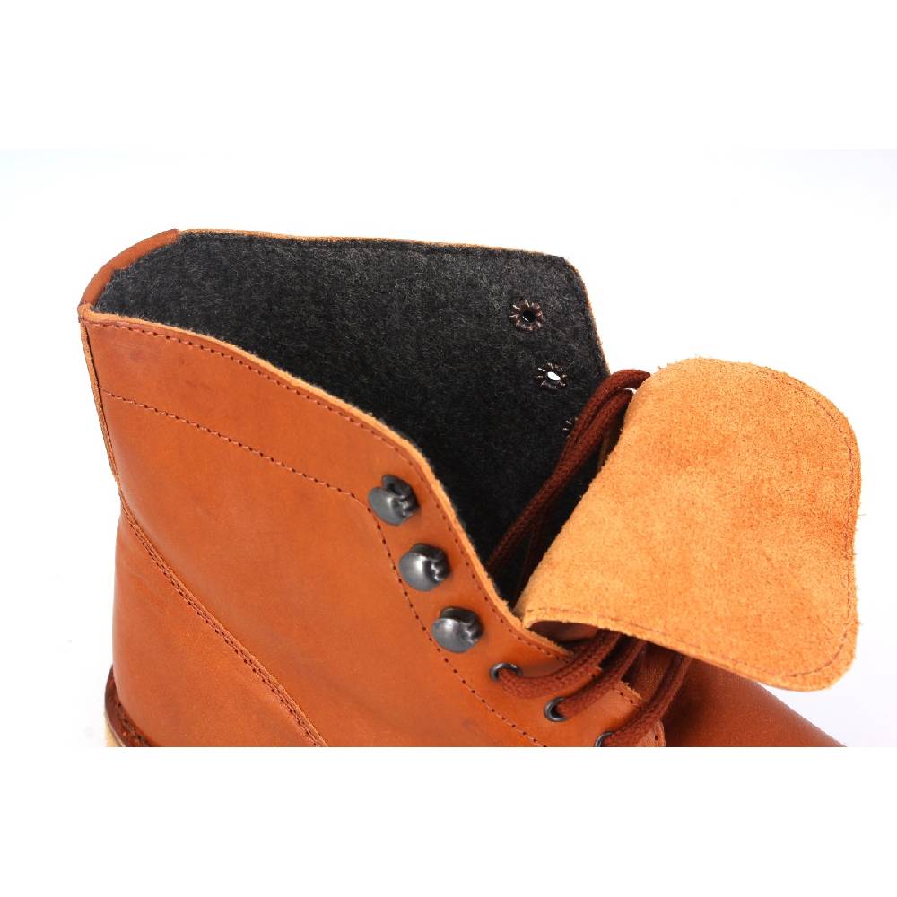 Lartigiano Del Cuoio Stivaletti da uomo in pelle color cuoio con fodera invernale Promozione