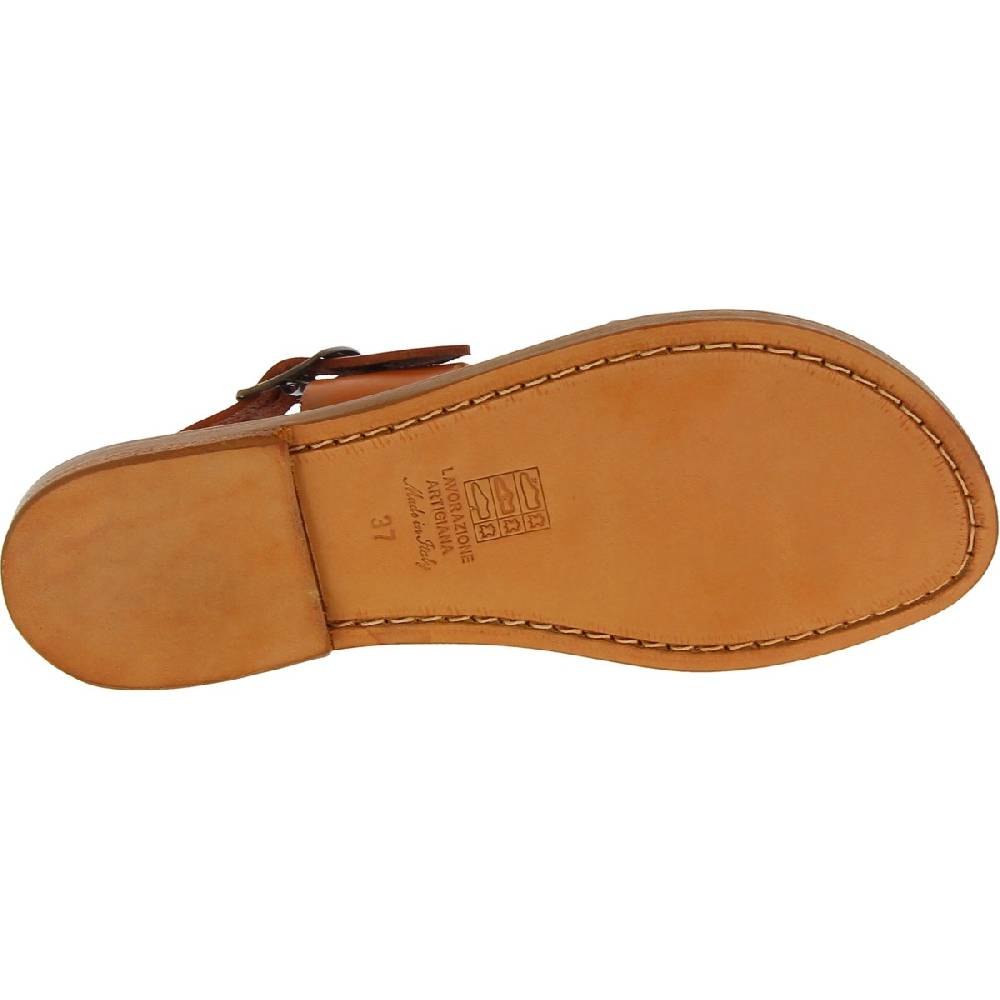 Lartigiano Del Cuoio Sandali francescani donna artigianali in pelle color cuoio Fino Al -60%