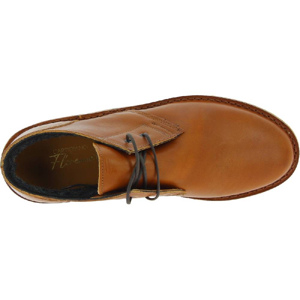 Lartigiano Del Cuoio Scarpe basse da uomo in pelle marrone con fodera invernale Offerta
