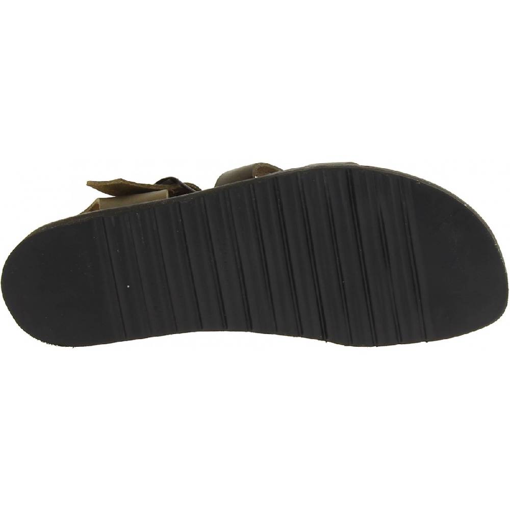 Lartigiano Del Cuoio Sandali uomo fatti a mano in pelle color fango suola gomma spessa Vendita Calda