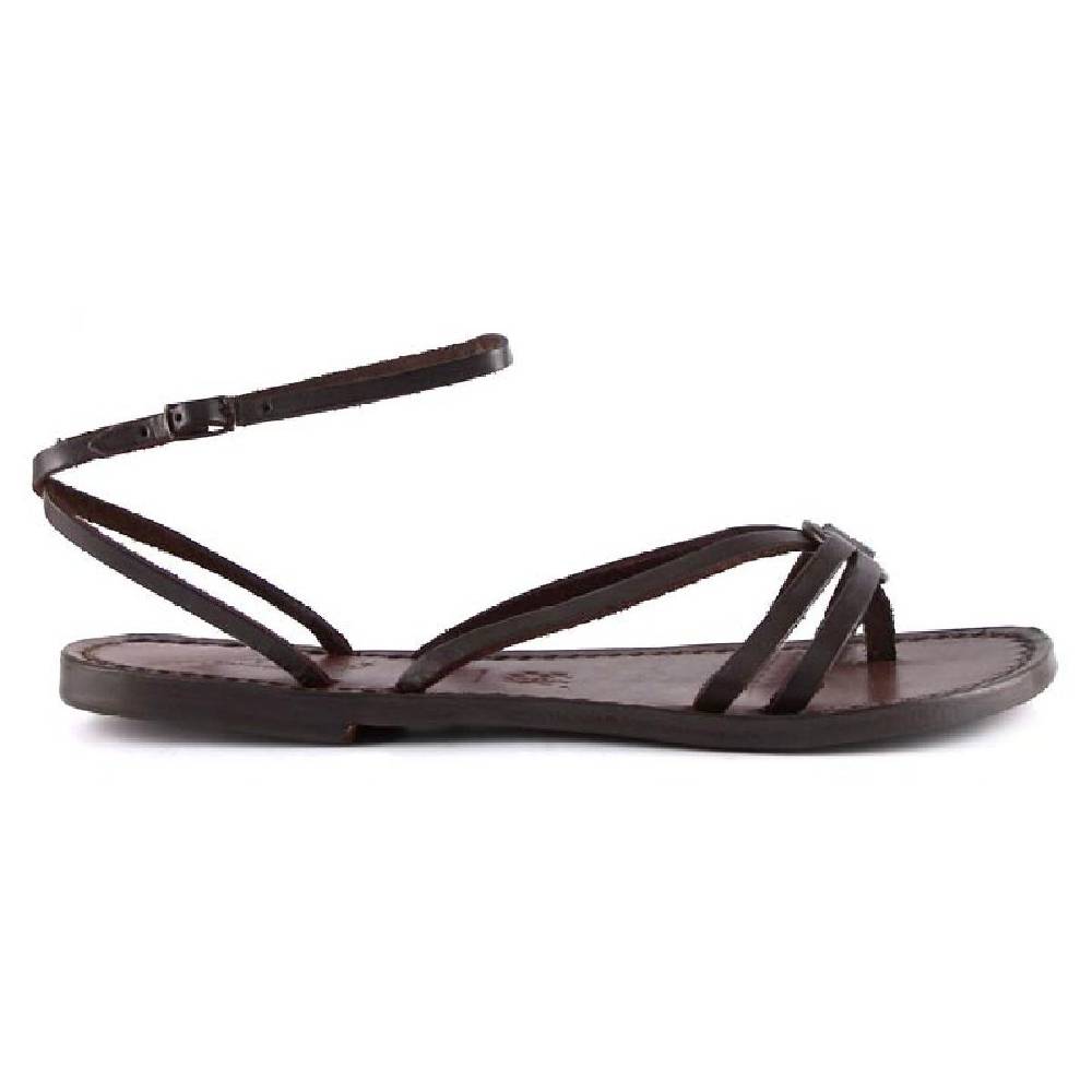 Lartigiano Del Cuoio Sandali donna realizzati a mano in pelle color testa di moro Sconto