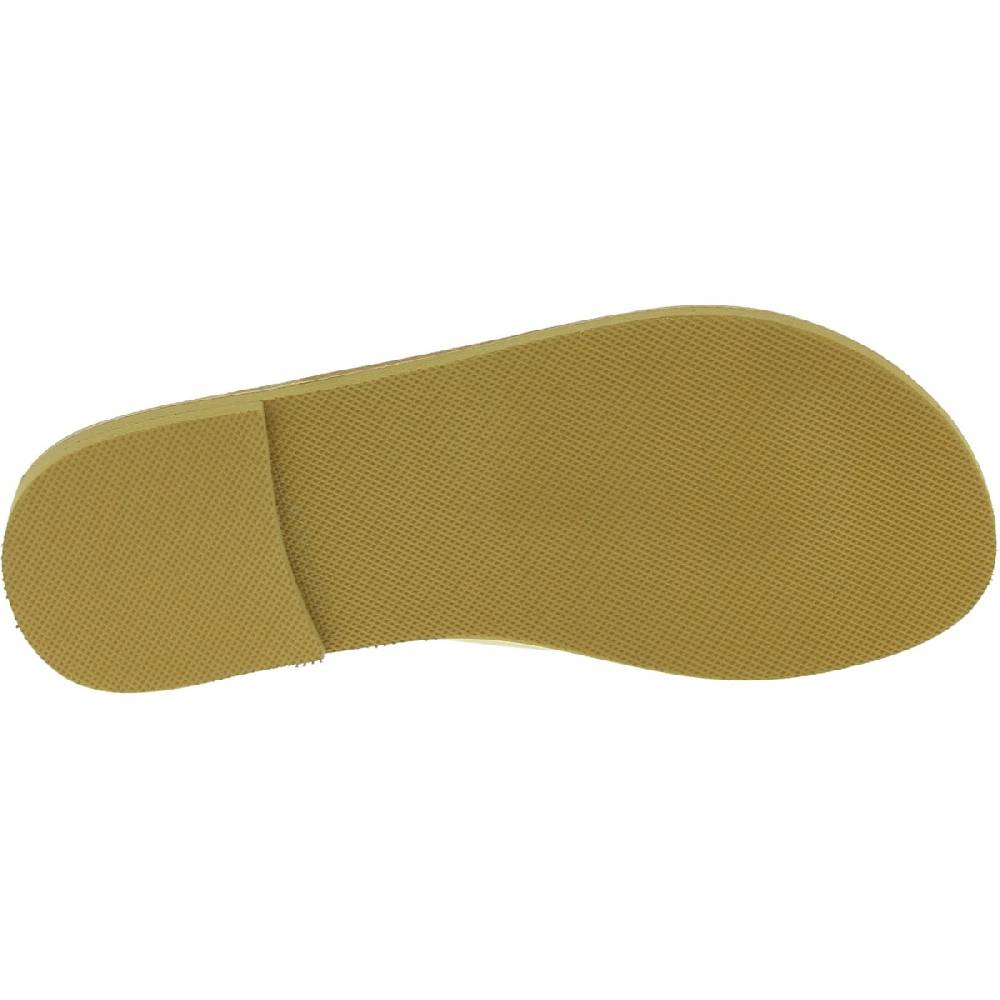 Lartigiano Del Cuoio Sandali infradito slip-on da donna fatti a mano in pelle di vitello laminata oro Negozi Online
