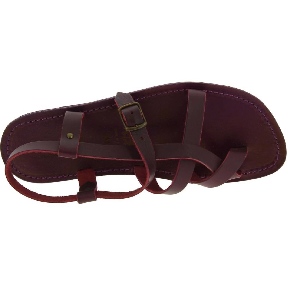 Lartigiano Del Cuoio Sandali uomo in cuoio artigianali in pelle color viola Acquista Ora