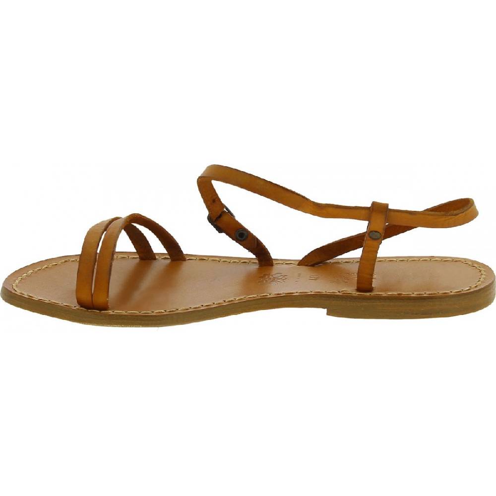 Lartigiano Del Cuoio Sandali schiava bassi da donna color cuoio Offerta