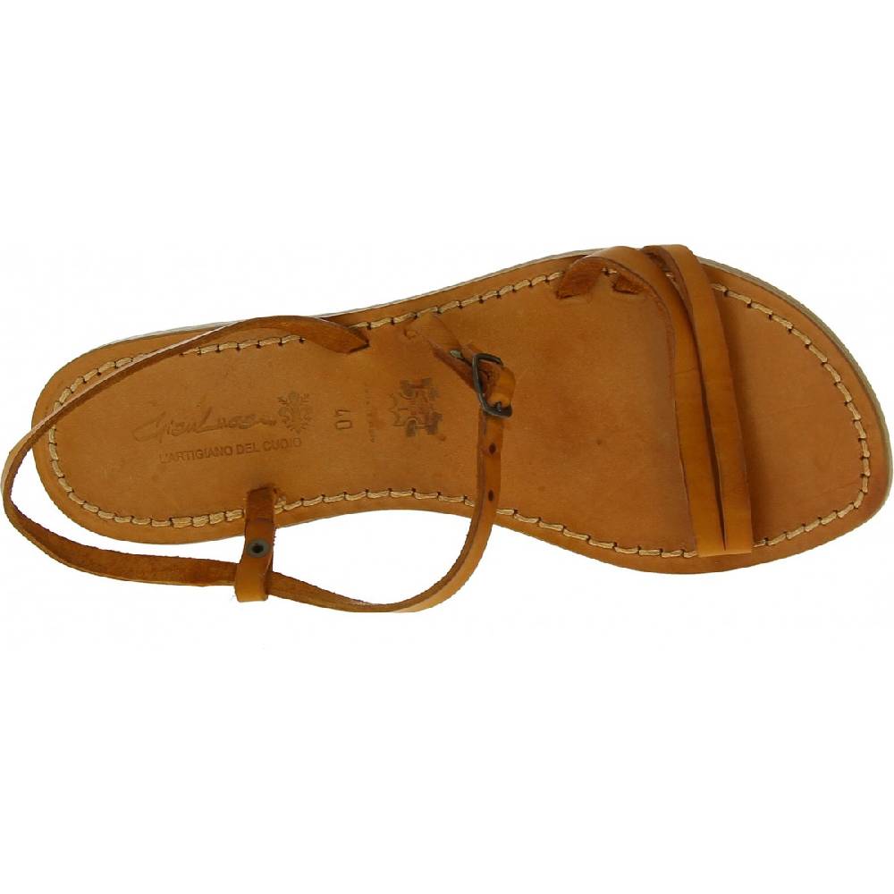 Lartigiano Del Cuoio Sandali schiava bassi da donna color cuoio Offerta