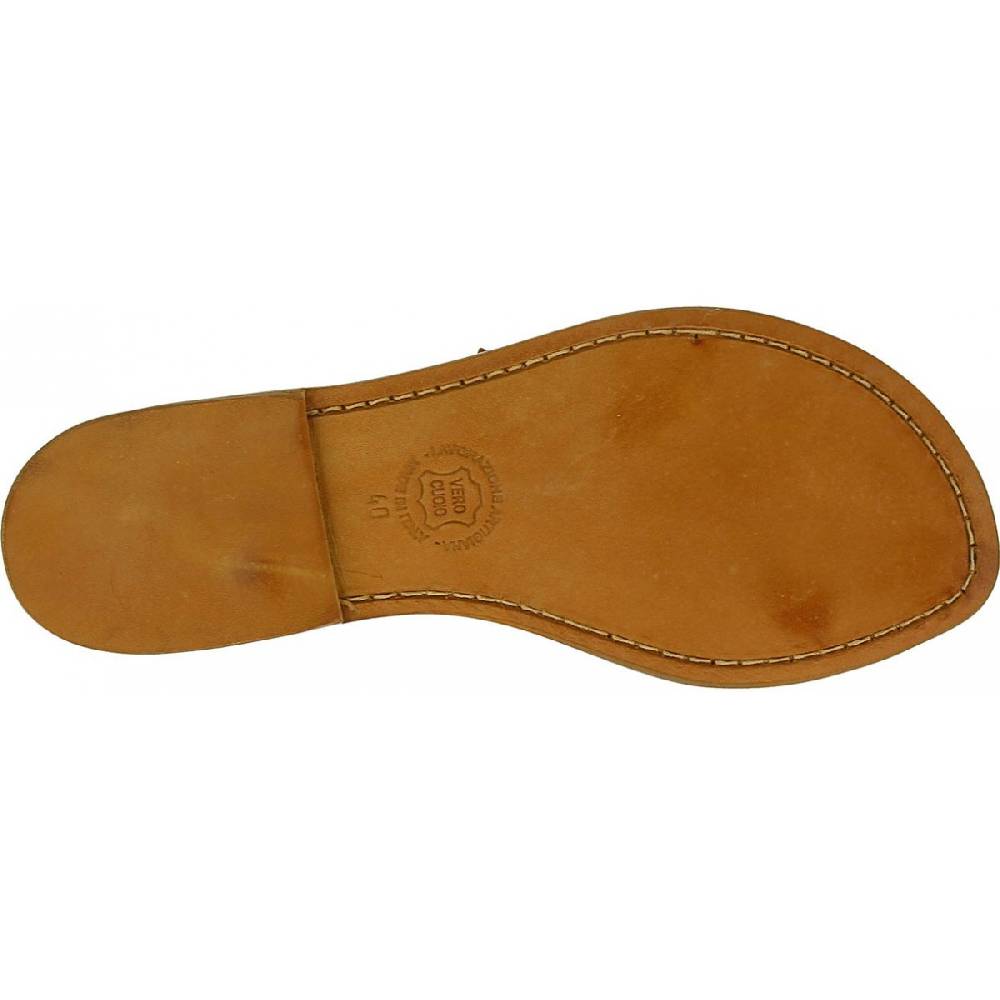 Lartigiano Del Cuoio Sandali schiava bassi da donna color cuoio Offerta