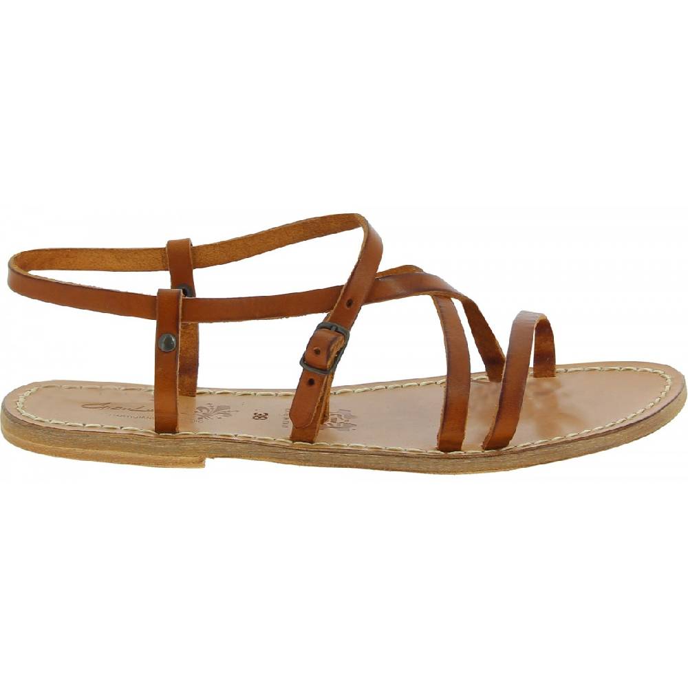 Lartigiano Del Cuoio Sandali bassi da donna in pelle e cuoio fatti a mano Outlet