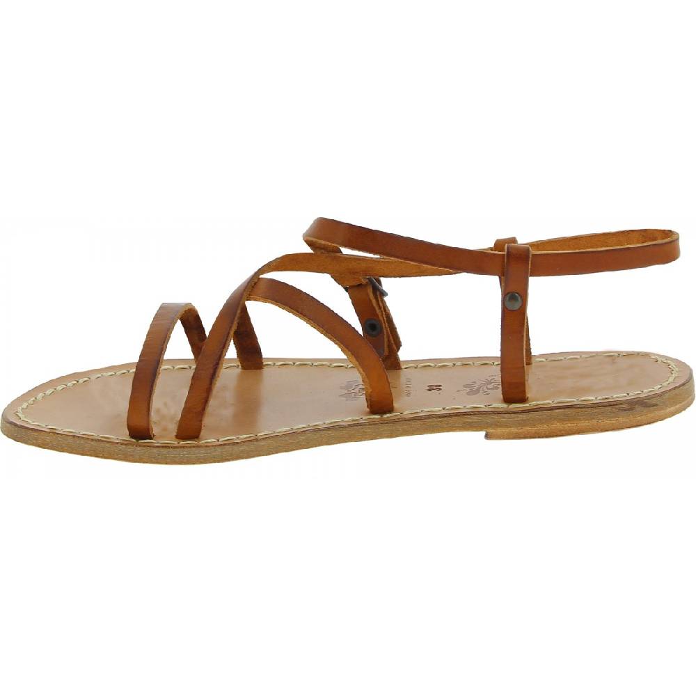 Lartigiano Del Cuoio Sandali bassi da donna in pelle e cuoio fatti a mano Outlet