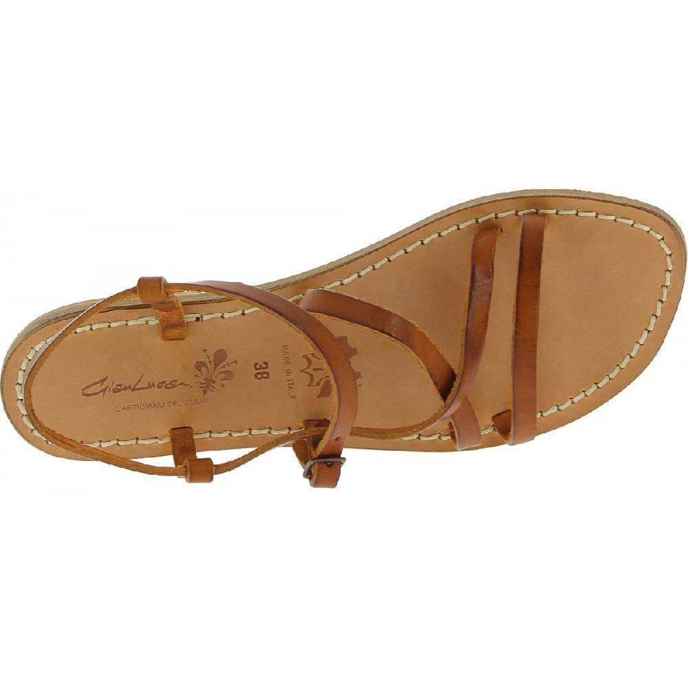 Lartigiano Del Cuoio Sandali bassi da donna in pelle e cuoio fatti a mano Outlet