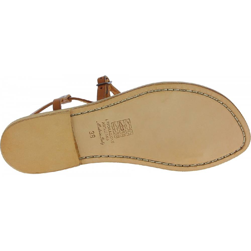 Lartigiano Del Cuoio Sandali bassi da donna in pelle e cuoio fatti a mano Outlet