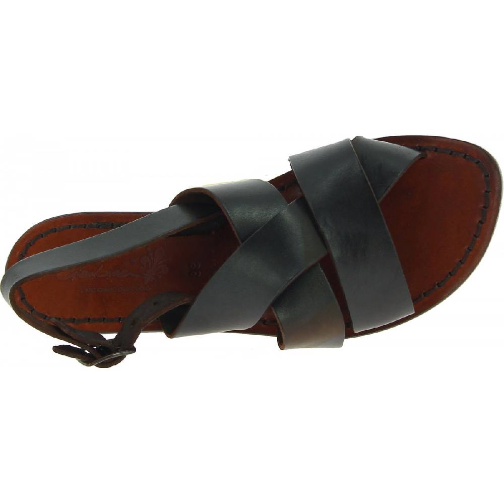 Lartigiano Del Cuoio Sandali francescani donna in pelle testa di moro artigianali Hotsell