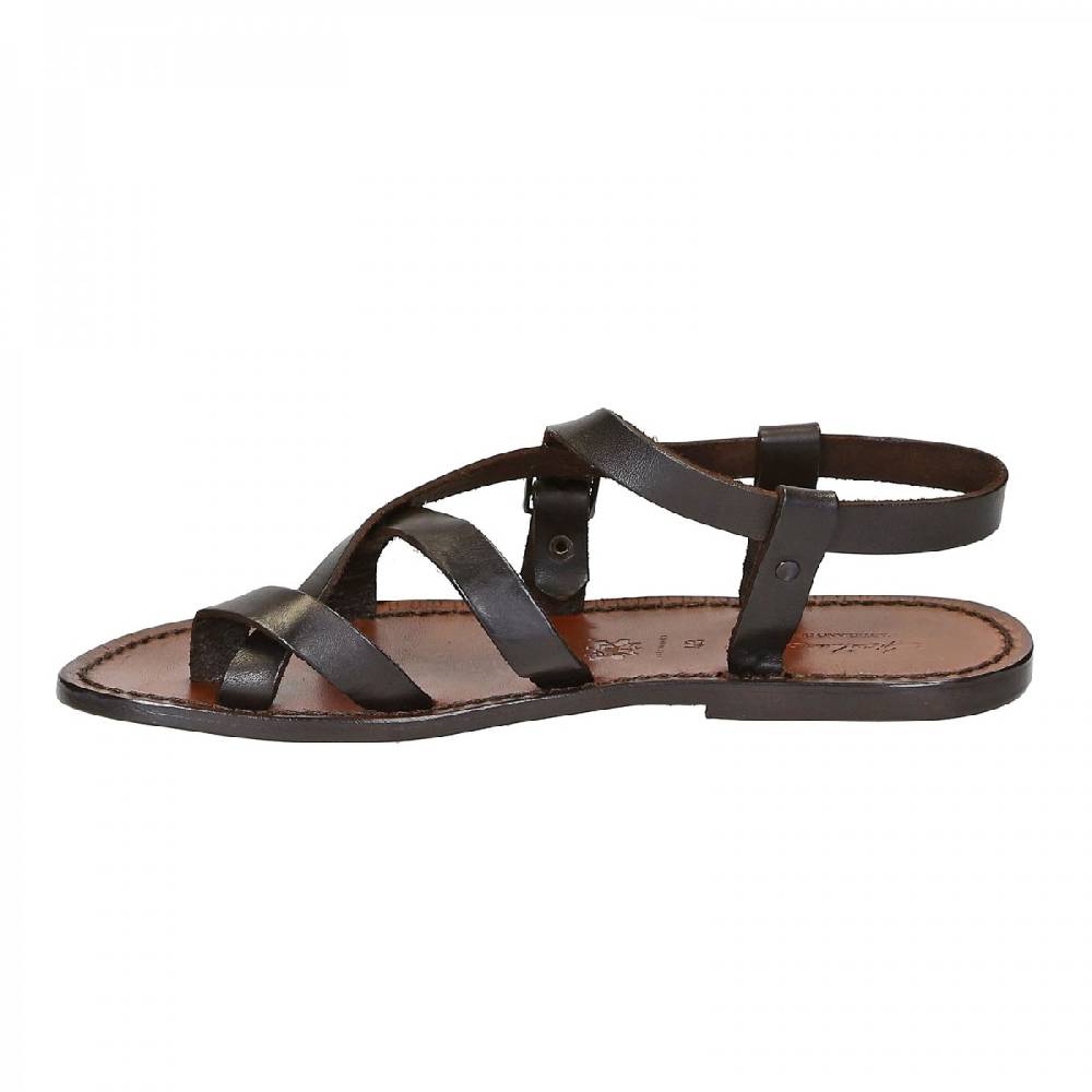 Lartigiano Del Cuoio Sandali uomo cuoio artigianali in pelle testa di moro Online Outlet