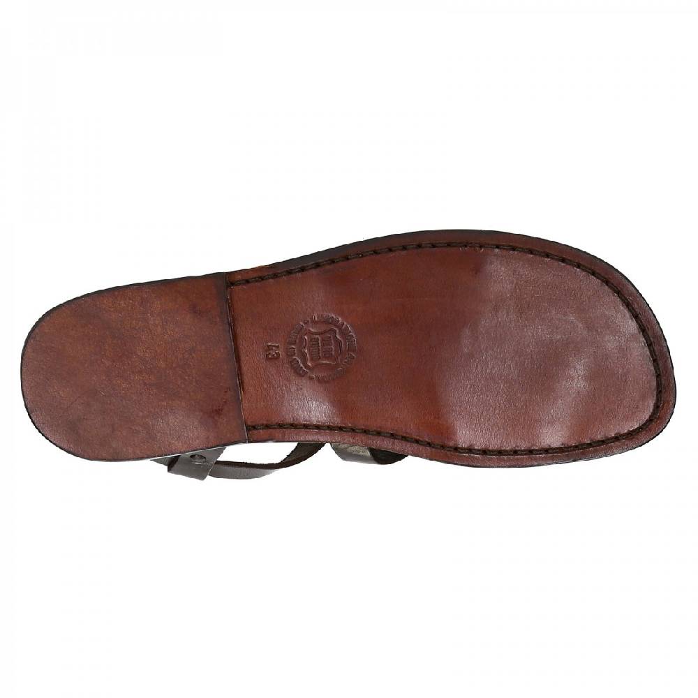 Lartigiano Del Cuoio Sandali uomo cuoio artigianali in pelle testa di moro Online Outlet