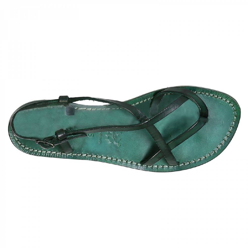 Lartigiano Del Cuoio Sandali cuoio artigianali donna in pelle verde Convenienza