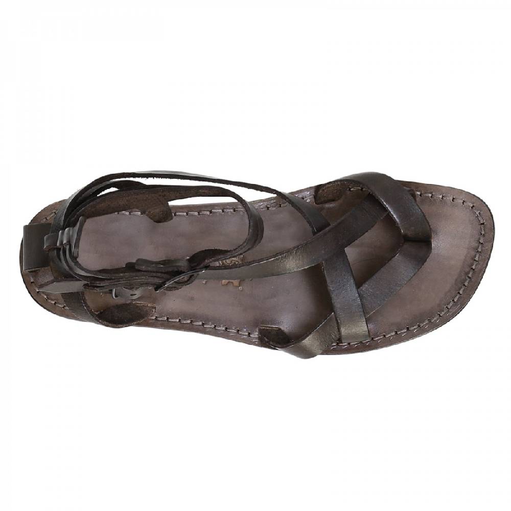 Lartigiano Del Cuoio Sandalo gladiatore uomo in pelle color fango Saldi Di Fabbrica