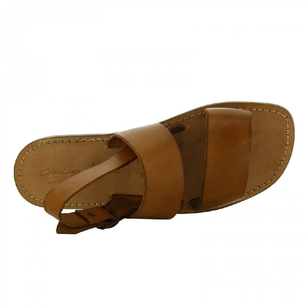 Lartigiano Del Cuoio Sandali francescani uomo in pelle color cuoio artigianali In Saldo