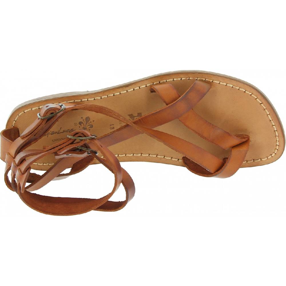 Lartigiano Del Cuoio Sandali gladiatore uomo in pelle color cuoio antico Novità