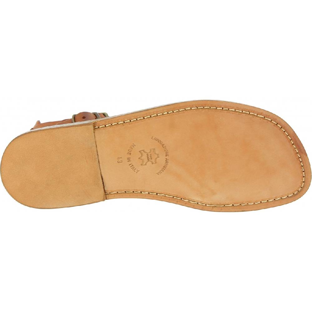Lartigiano Del Cuoio Sandali gladiatore uomo in pelle color cuoio antico Novità