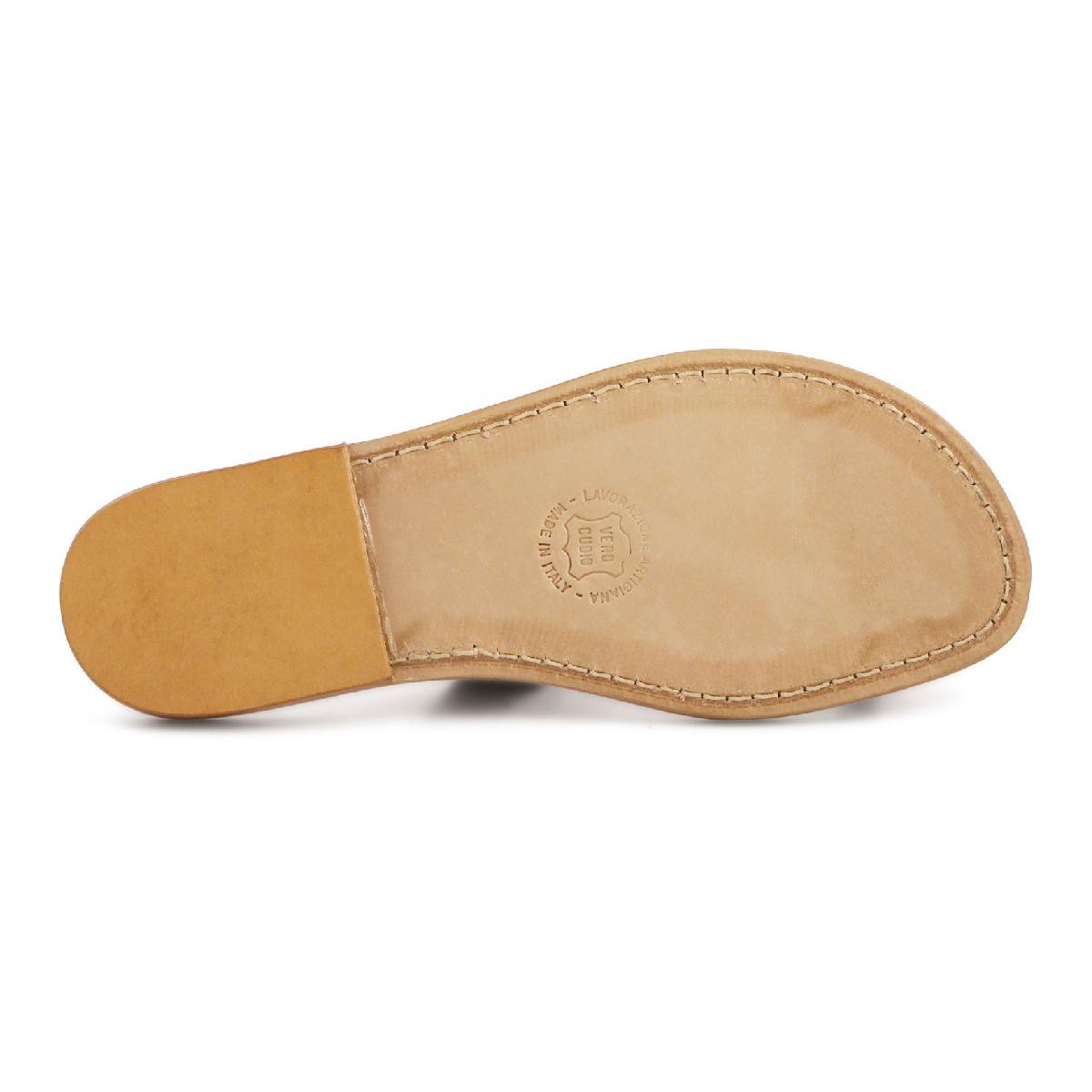 Lartigiano Del Cuoio Ciabatte infradito marrone da uomo in pelle fatti a mano Vendite Flash