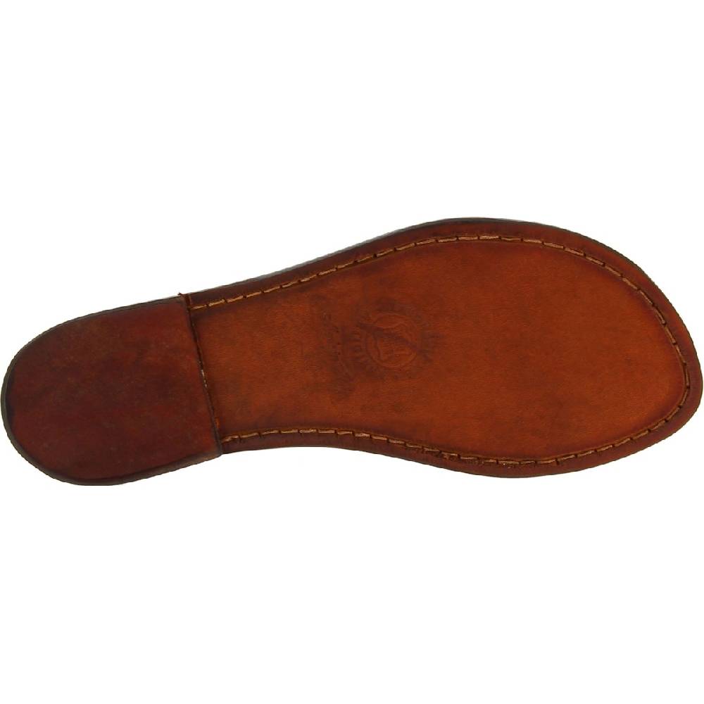 Lartigiano Del Cuoio Ciabatte da donna in pelle marrone scuro artigianali Soddisfazione Garantita