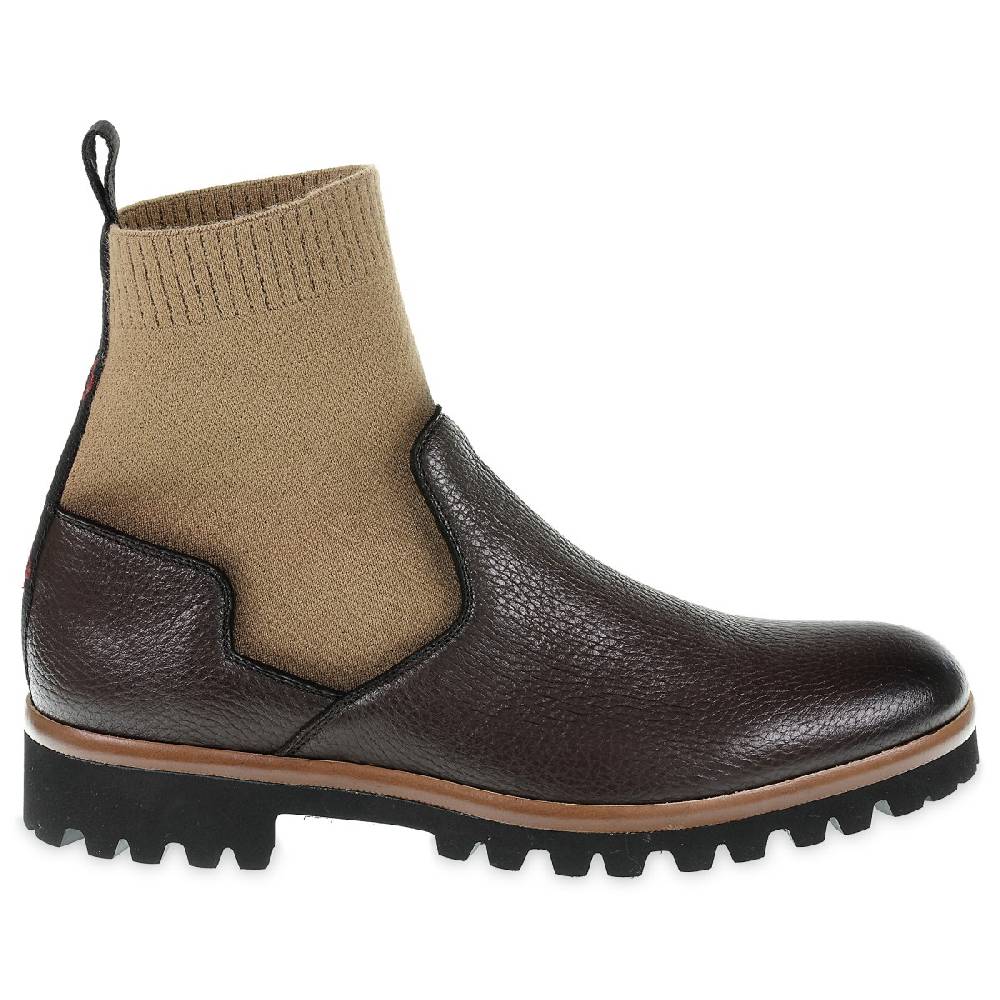 Lartigiano Del Cuoio Stivaletto chelsea in cervo marrone e cashmere - Fratelli Borgioli Shopping Online