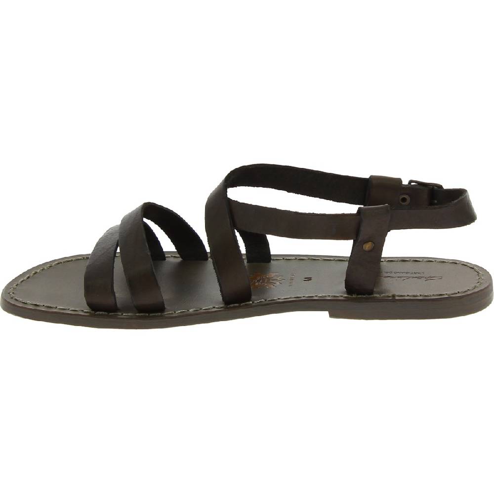 Lartigiano Del Cuoio Sandali uomo in pelle color fango fatti a mano in Italia Offerta