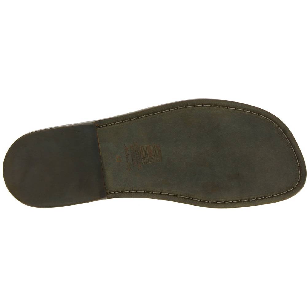 Lartigiano Del Cuoio Sandali uomo in pelle color fango fatti a mano in Italia Offerta