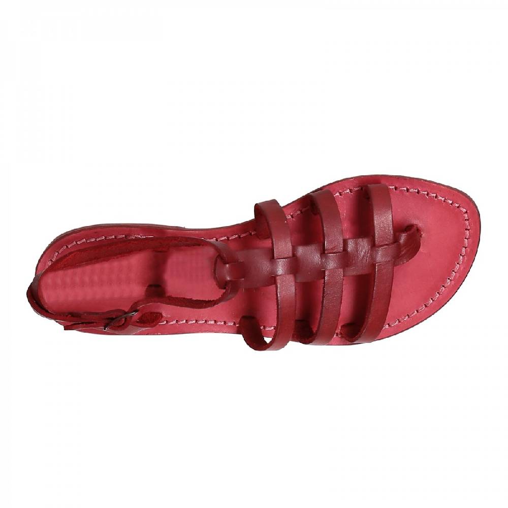 Lartigiano Del Cuoio Sandali gladiatore donna in pelle rosso fatti a mano in Italia Offerte speciali