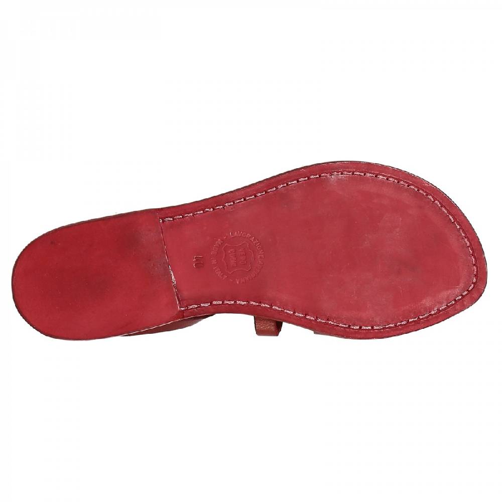 Lartigiano Del Cuoio Sandali gladiatore donna in pelle rosso fatti a mano in Italia Offerte speciali