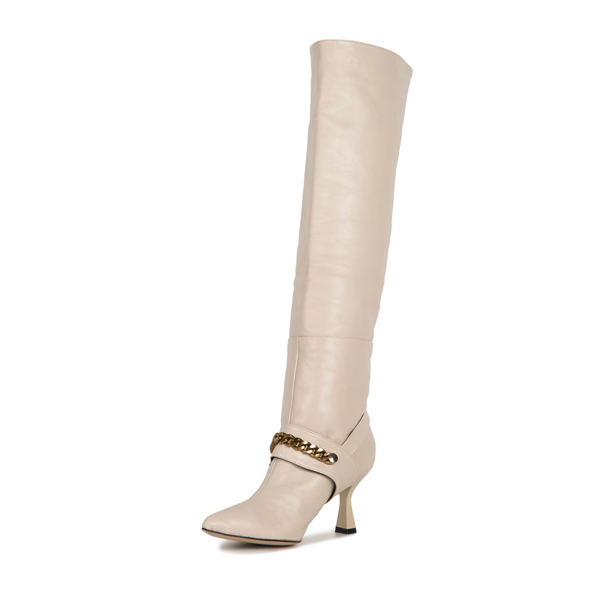 Le Dangerouge Meg Beige Chain Nuovo