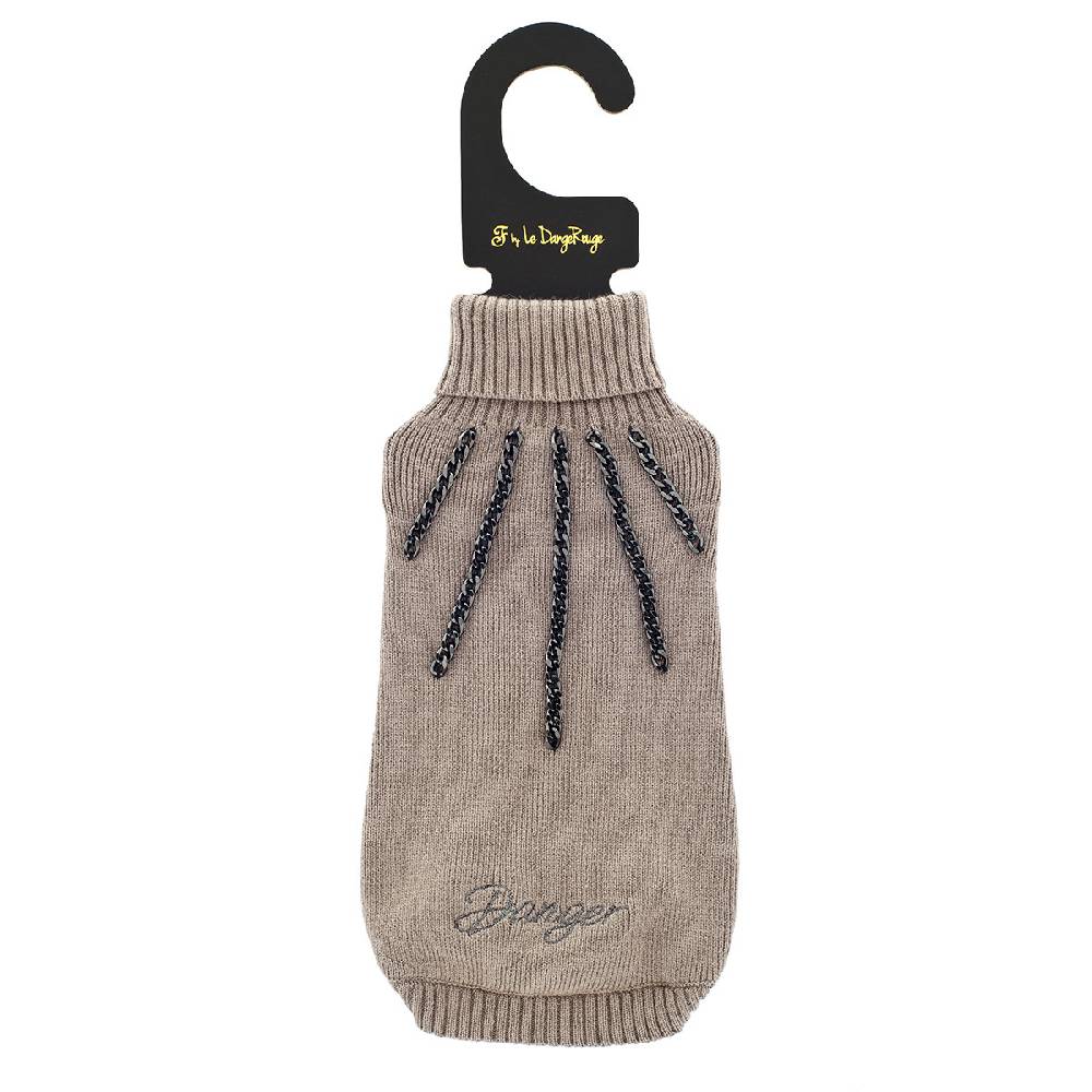 Le Dangerouge Danger sweater beige Saldi Di Fabbrica