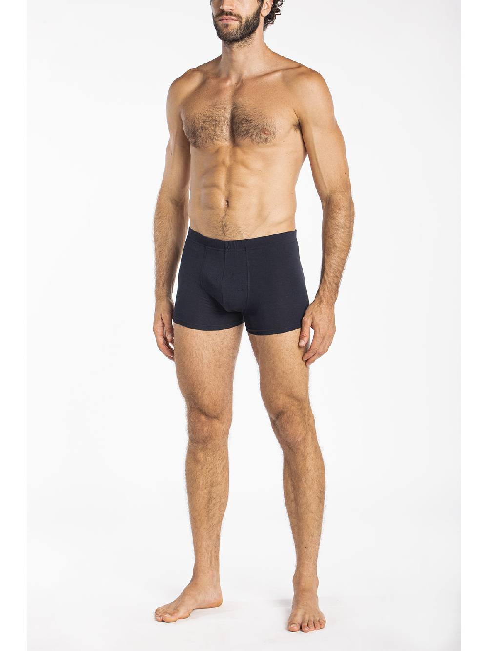 Julipet Boxer blu in jersey di cotone elasticizzato bipack Presa