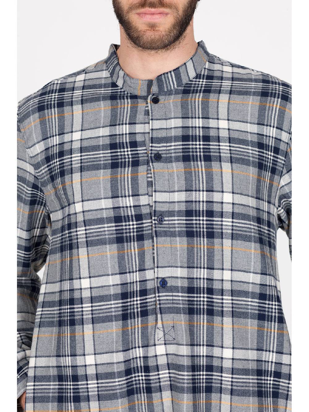 Julipet Camicia da notte in calda flanella di puro cotone Italy