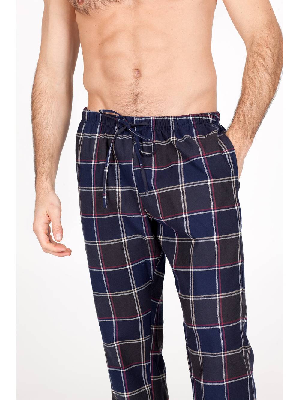 Julipet Pantalone in calda flanella di puro cotone Italia
