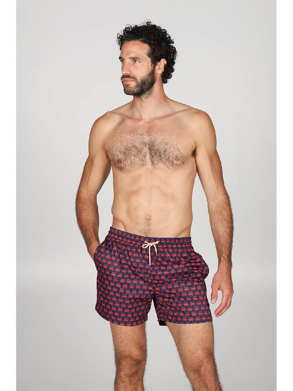 Julipet Boxer mare in leggera tela di microfibra, con disegno ad alta definizione "granchio" Shopping online