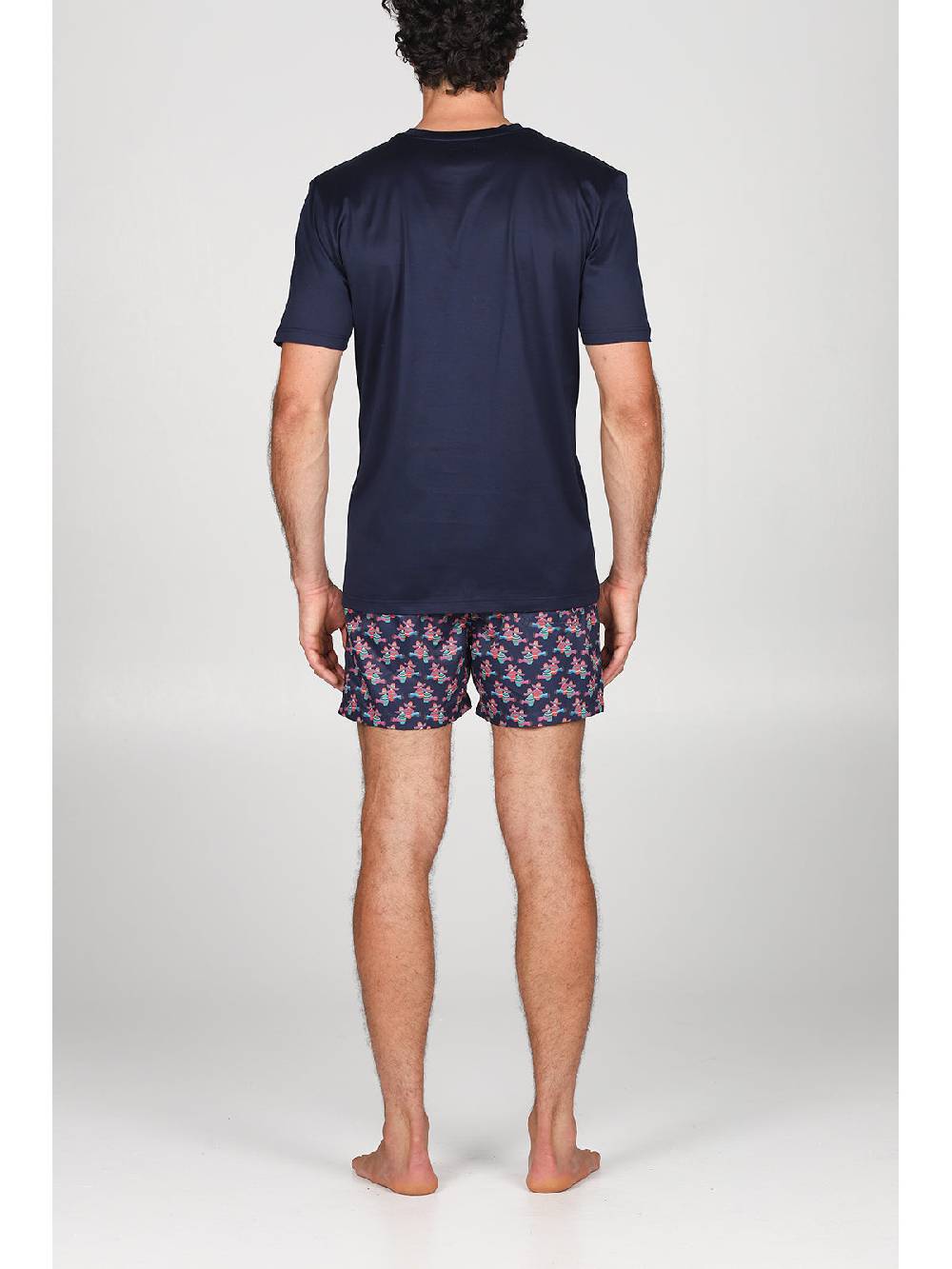 Julipet T-shirt in jersey di puro cotone blu, con stampa piazzata "siesta" Qualità Garantita
