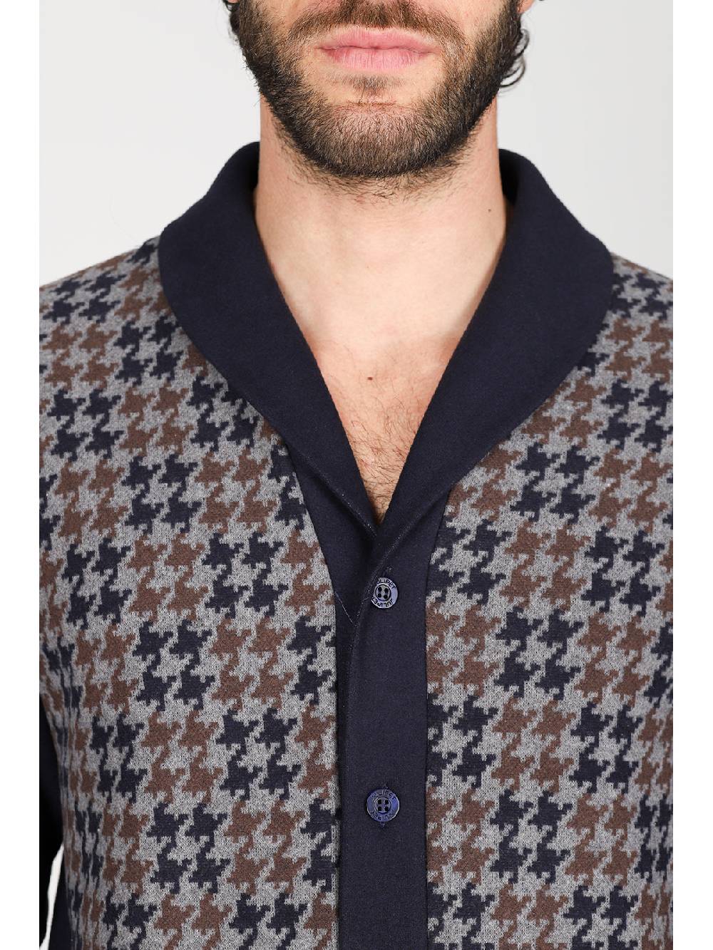 Julipet Pigiama cardigan in confortevole jacquard di cotone Negozi Online