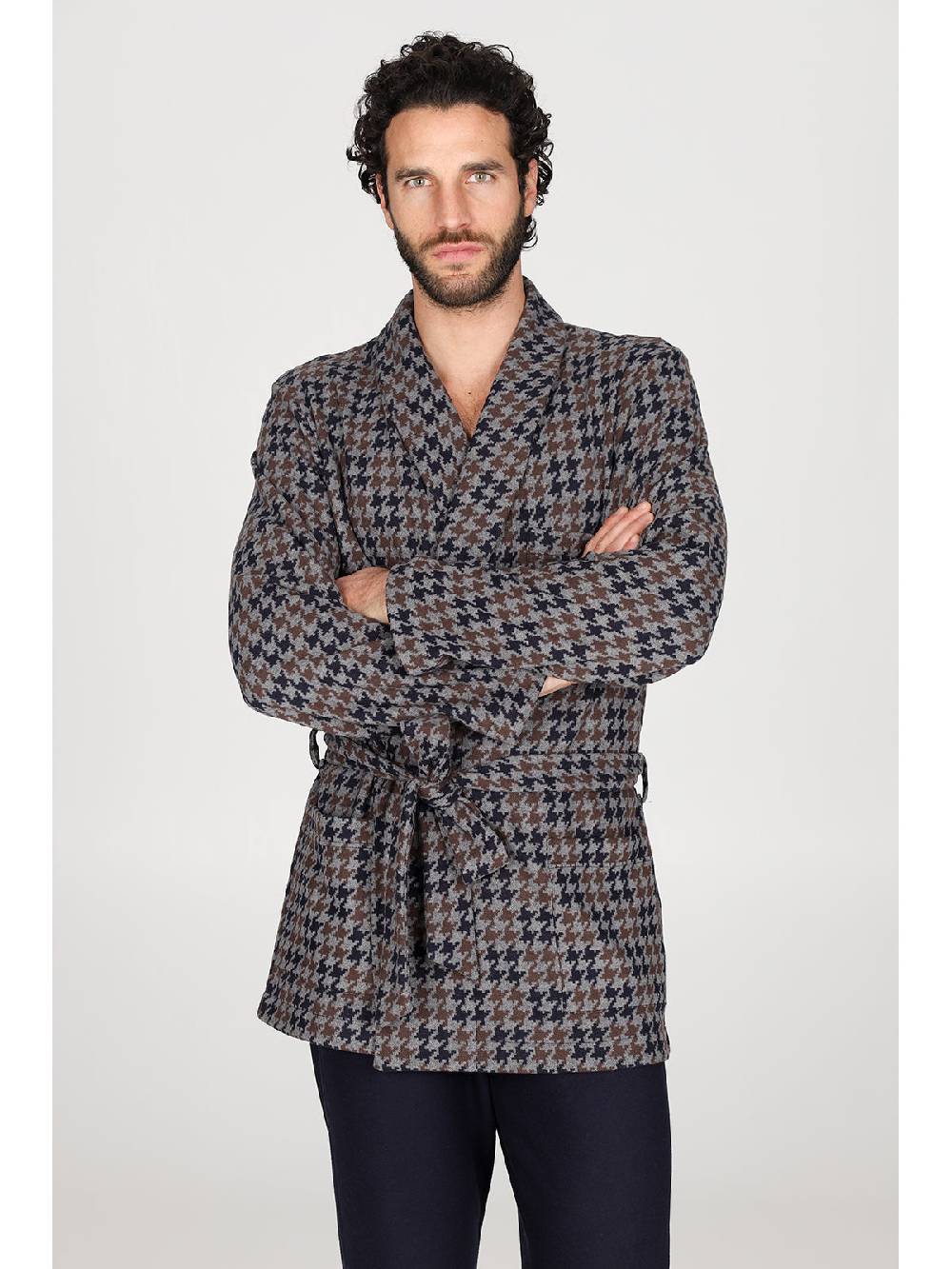 Julipet Giacca da camera in confortevole jacquard di cotone Shopping Online